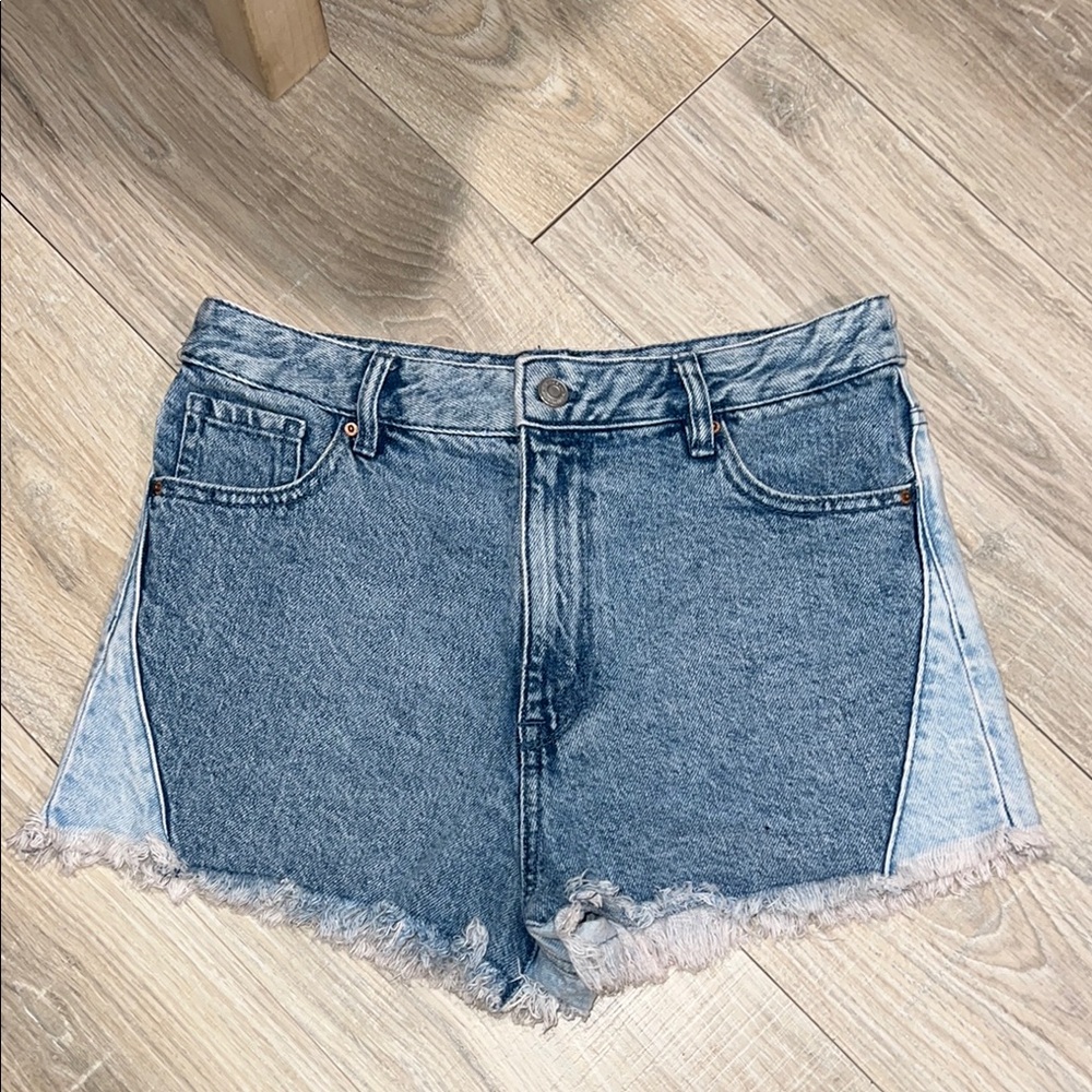 Pacsun high-rise blue denim jean shorts